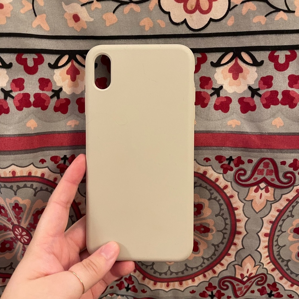 iPhone XS Max silicone sand/nude phone case